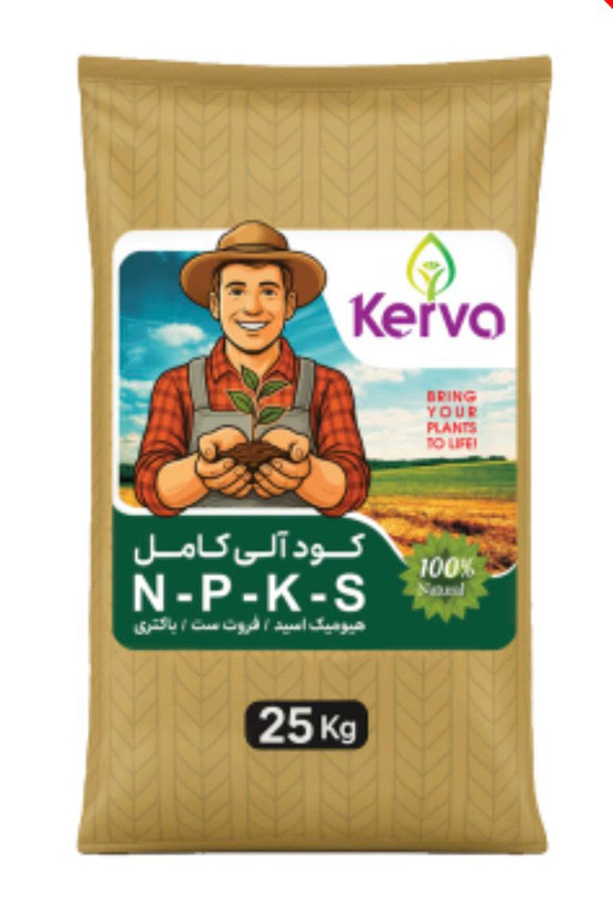 کود آلی NPKS هیومیک غنیشده فروتست 25 کیلویی